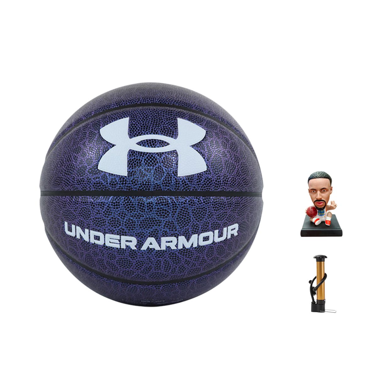 Under Armour Pu Basketball Silver Purple Size 7 Glow In The Dark Unisex