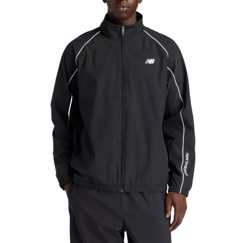 Мужская куртка New Balance Brushed Tricot Lined Woven Track Jacket (черная)