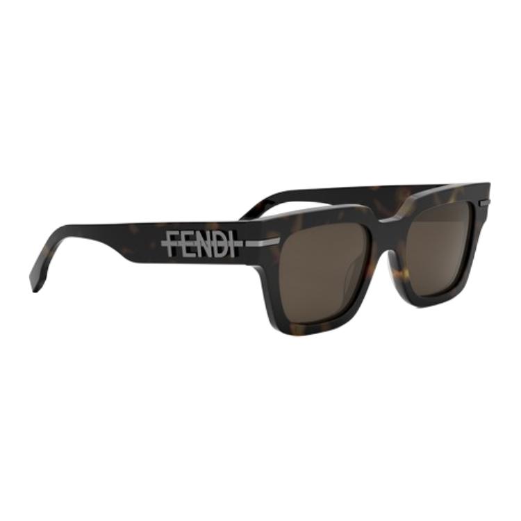 Мужские очки Fendi FE40078I 52E (коричневые) — фото 3