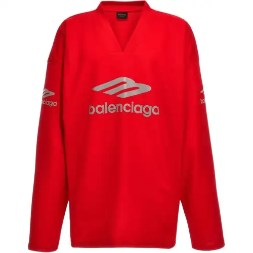 Balenciaga T Shirt, Loose Fit Men's Red