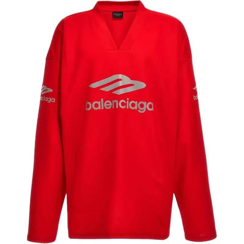 Balenciaga T Shirt, Loose Fit Men's Red