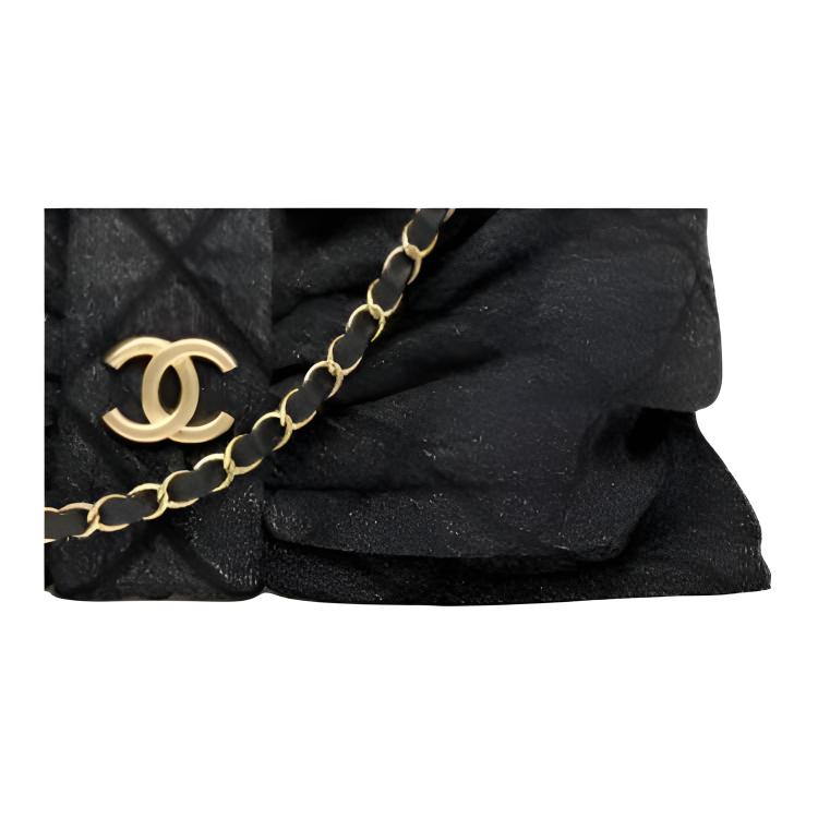 Женская сумка Chanel 25K Denim Bag (черная) — фото 4