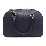 GUCCI Leather Dome Bag, Shoulder Bag, Crossbody Bag, Handbag Women's Navy Blue