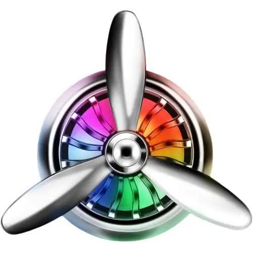 Perfumed perfume for auto with light, air fan, universal aromatherapy