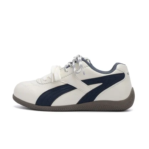 Global HUANQIU Shoes Women's niche racing shoes First-layer pigskin and first-layer cowhide Girls' Dexun shoes Trendy and versatile women's shoes Fashionable Korean version thick-soled casual sports shoes Increased wrapping and lightweight Low-top sneakers Women's rice blue