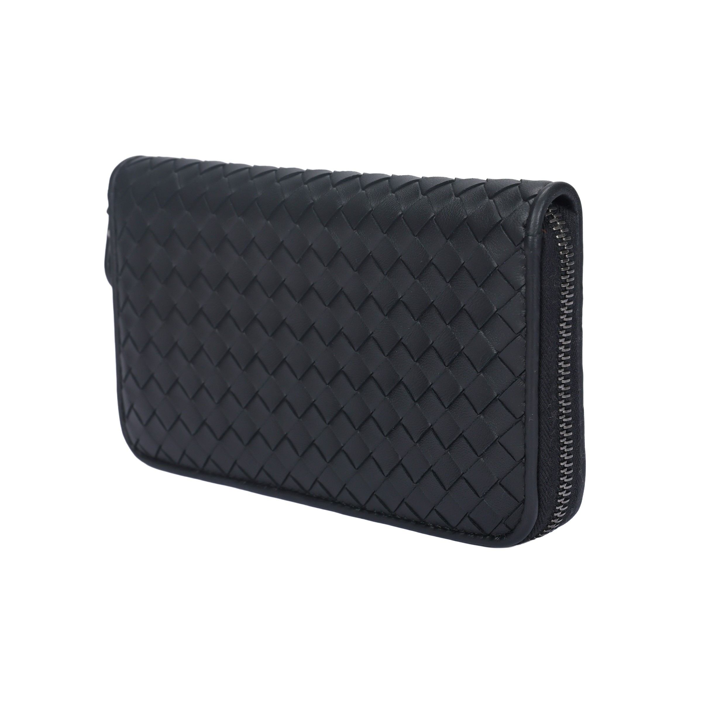 Кошелек Bottega Veneta Intrecciato (черный) — фото 6