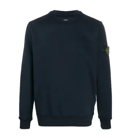 STONE ISLAND Garment Dyed Crew Sweat Navy Blue
