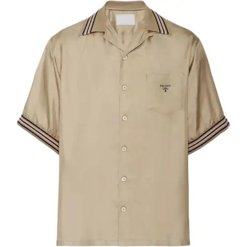 PRADA Logo print Silk Shirt
