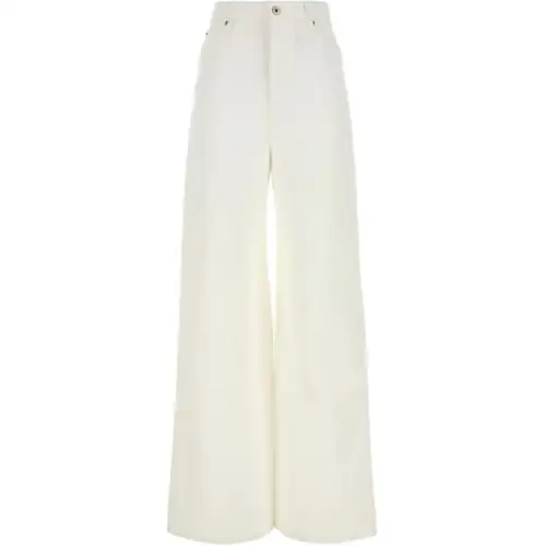 LOEWE Wide-Leg Logo Patch Jeans