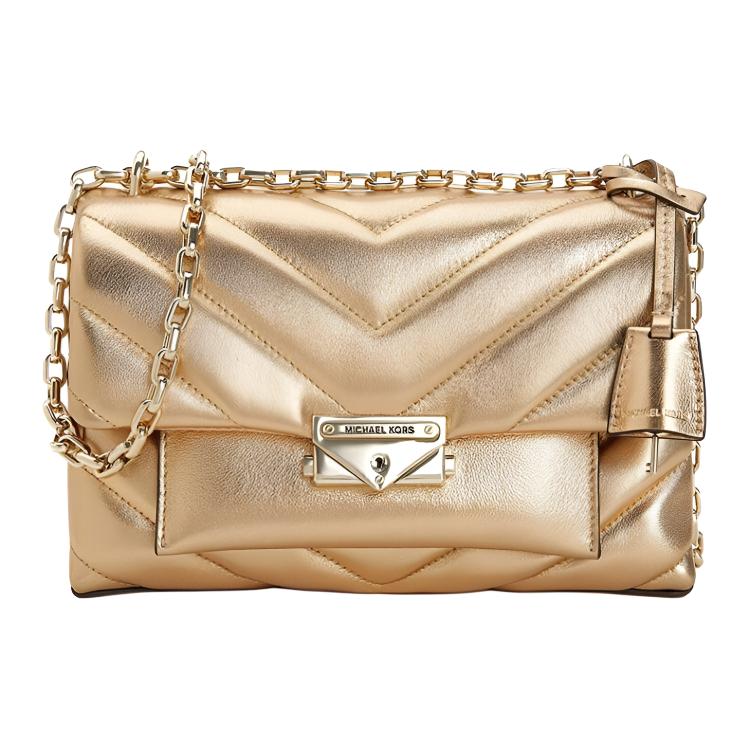 MICHAEL KORS Cece Leather Shoulder Bag, Crossbody Bag Medium Women's Gold