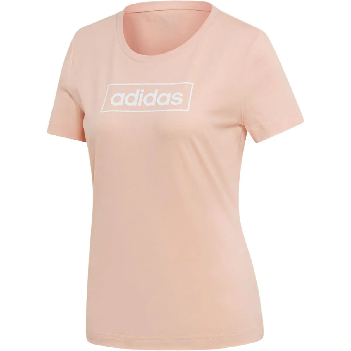 Adidas T-Shirts Women's Pink Crew Neck Moderate Straight Fit