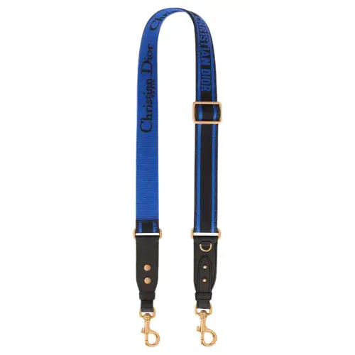 DIOR Cow Leather Bag Straps Unisex Fluorescent Blue