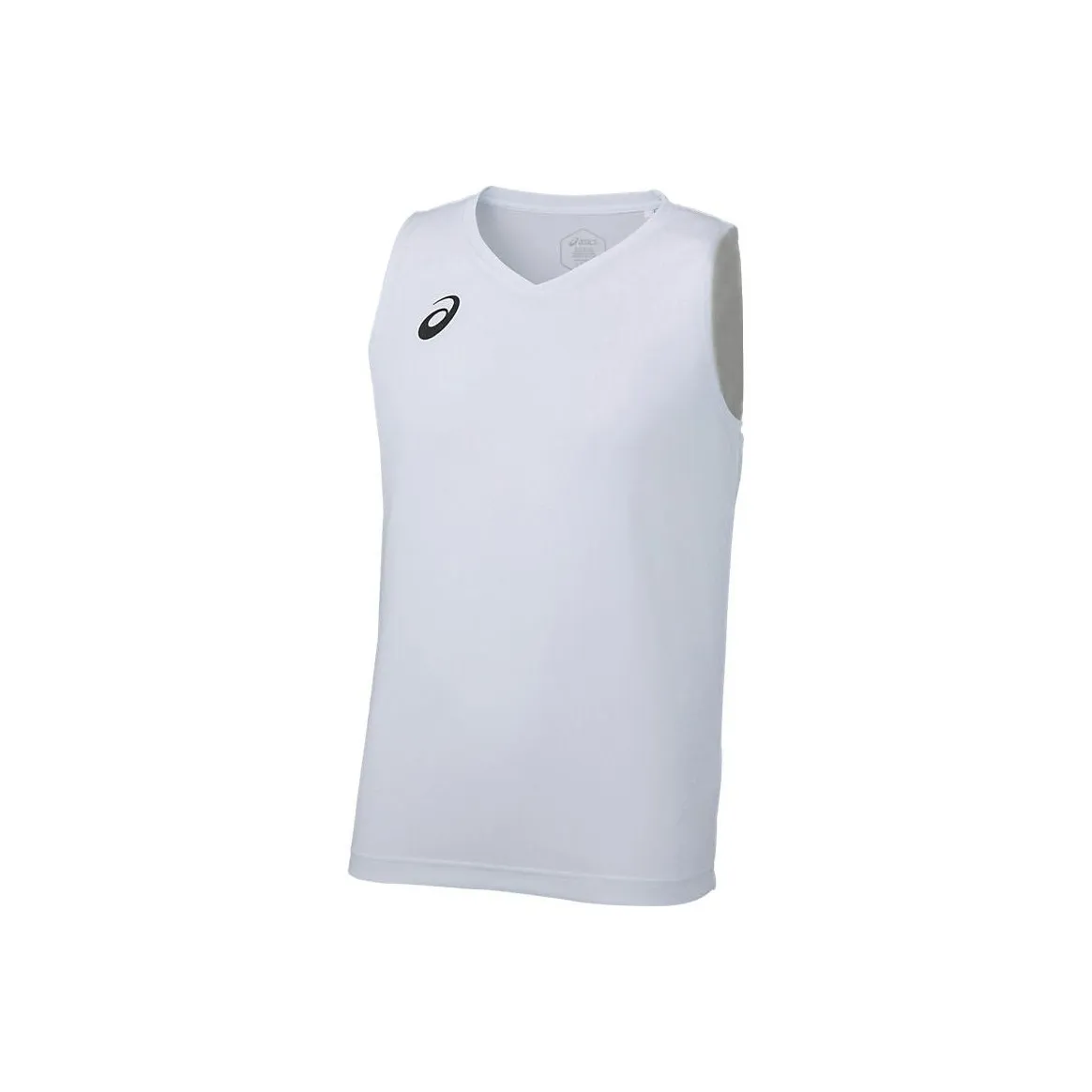 ASICS T-Shirts Unisex White V-neck Moderate Straight Fit