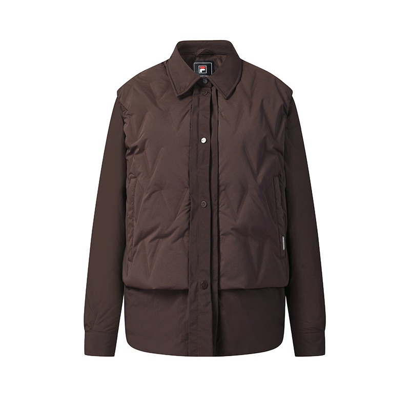 Женская куртка Fila White Down Jacket (кофейная)