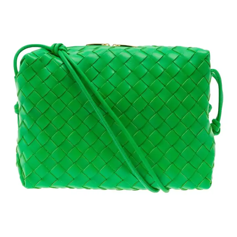 Bottega Veneta Loop Sheepskin Camera Bag, Storage Bag, Handheld Shoulder Bag, Crossbody Bag Small Women's Green