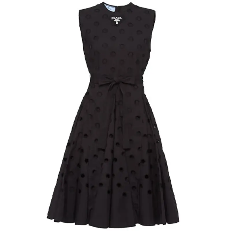 PRADA SS21 Sleeveless Dress Women's Black