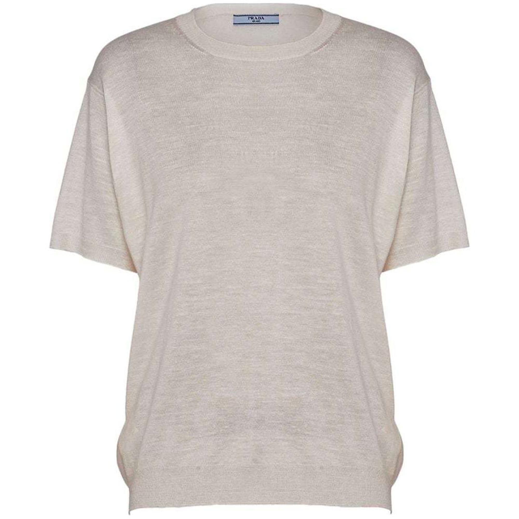 Prada logo-jacquard silk jumper