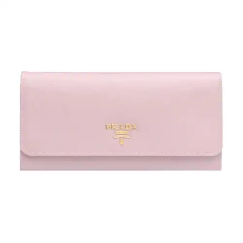 PRADA Saffiano Leather Wallet Women's Pink
