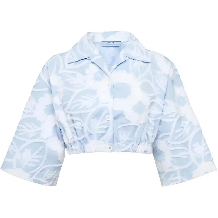 PRADA SS23 Crop Top Women's Light Blue