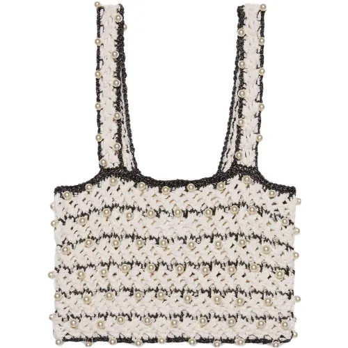 GUCCI Tank Tops Women's Ecru Straight Fit