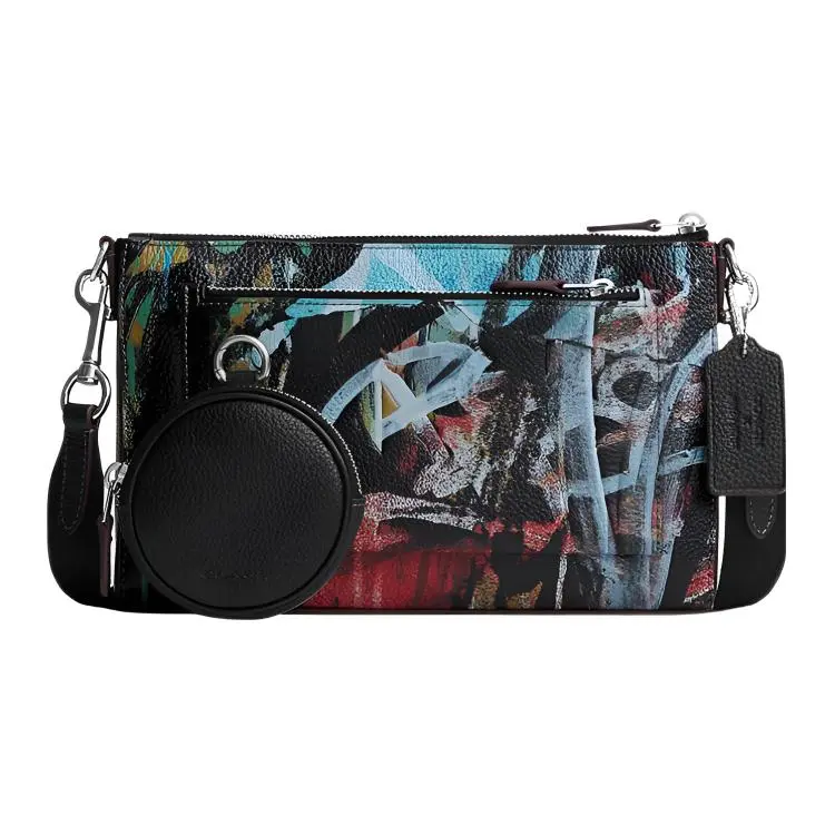 COACH MINT+SERF Collaboration Holden Pebbled Leather Crossbody Bags Medium Women's Black
