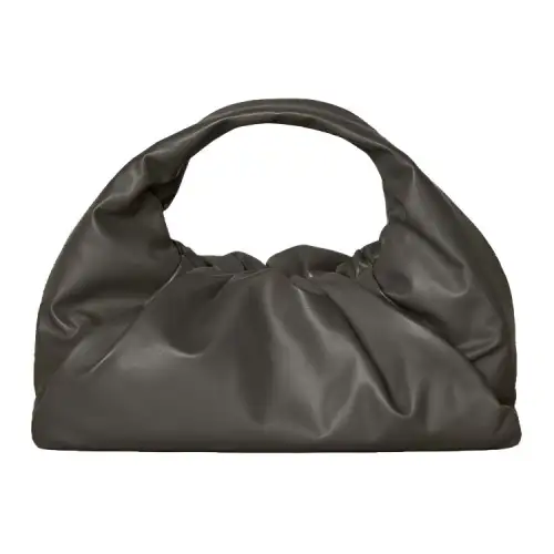 Bottega Veneta Solid Color Cow Leather Clutch Regular Women's Graphite