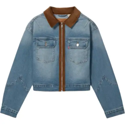 Comfortable denim long-sleeve with zipper, jacket