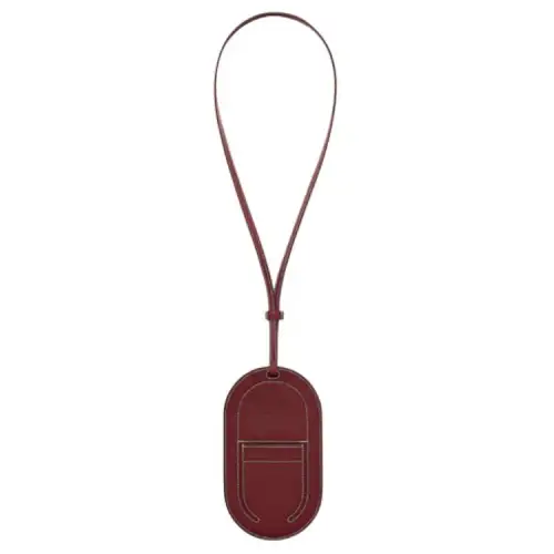 HERMES In The Loop Goatskin Cell Phone Pouch Pig Nose Small Women's Hermes Red