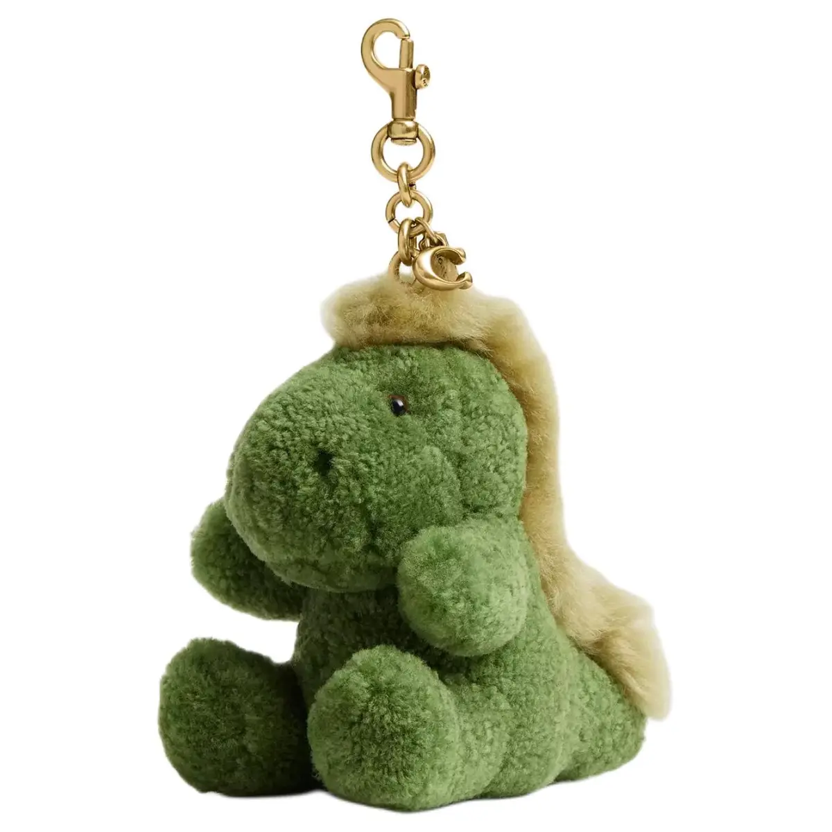 COACH Shearling With Suede Bag Accessory Mini Women's Green