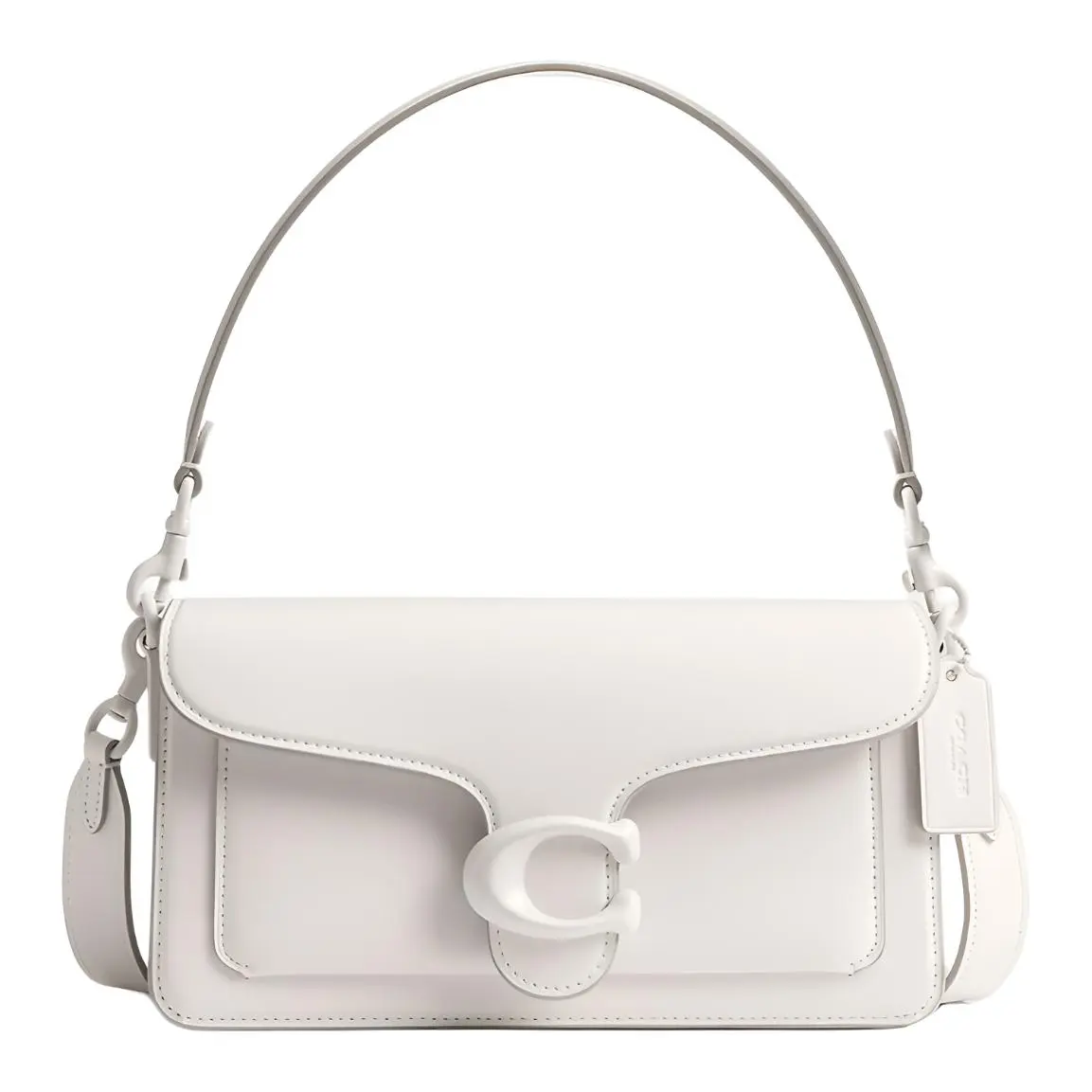 COACH Tabby Suede Leather One Shoulder Handbag Medium Women's Chalk