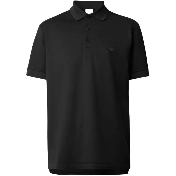 Burberry Polo Shirts Men's Black Polo Collar Moderate Straight Fit