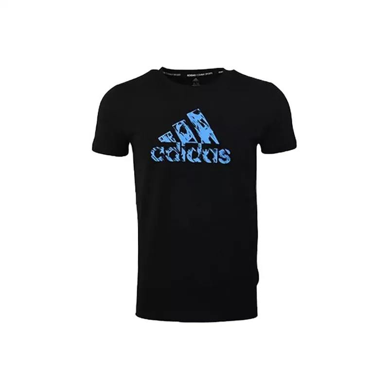 Adidas T Shirt Men's Black Blue Logo