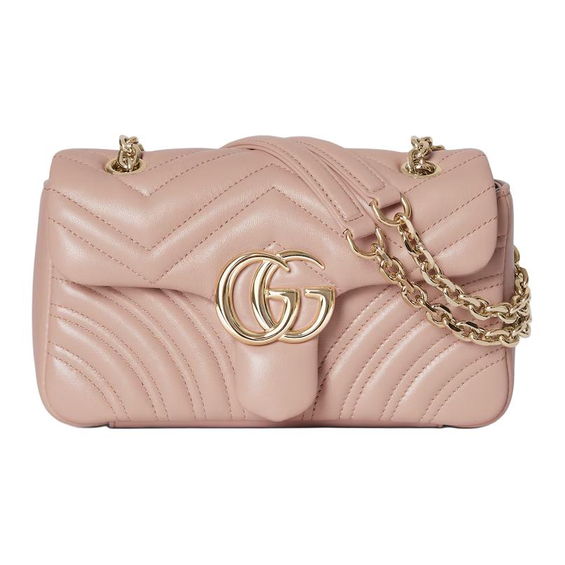 Сумка Gucci GG Marmont Small (розово-бежевая)