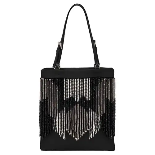 PRADA Nylon Handbag Unisex Black