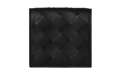 Bottega Veneta Cow Leather Coin Purse Men's Black