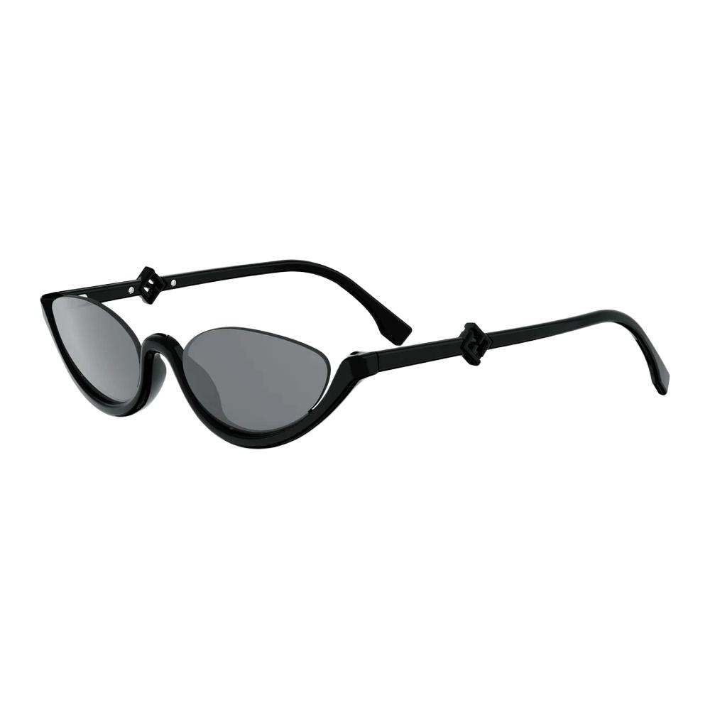 Женские очки Fendi FF (глянцево-черные)