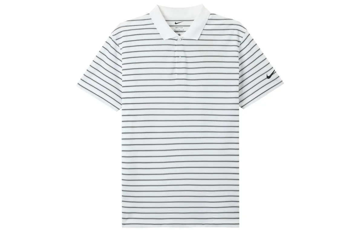 Nike Polo Shirts Men's White Polo Collar Moderate Straight Fit