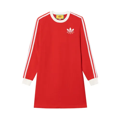 GUCCI X Adidas T Shirt Dress Red