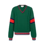 GUCCI Sweaters Men's Green V Neck Moderate Other