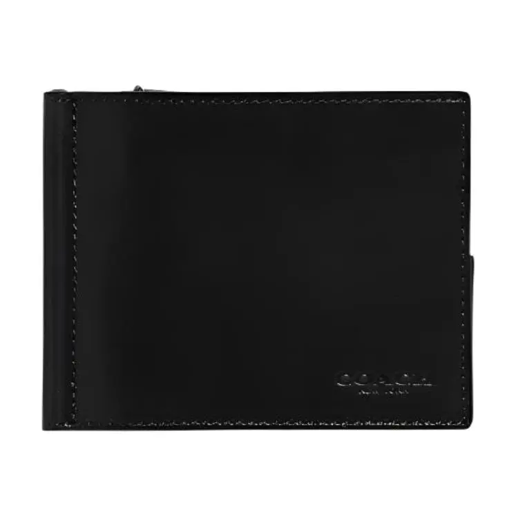 COACH Billfold WalletJade Cow Leather Wallet Men's Black