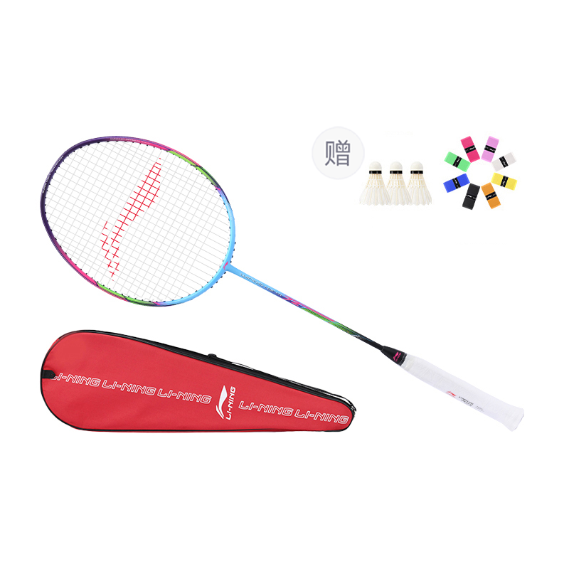 Li Ning Storm WS72 Full Carbon Badminton Rackets Super Light Advanced Level 675mm Blue Purple