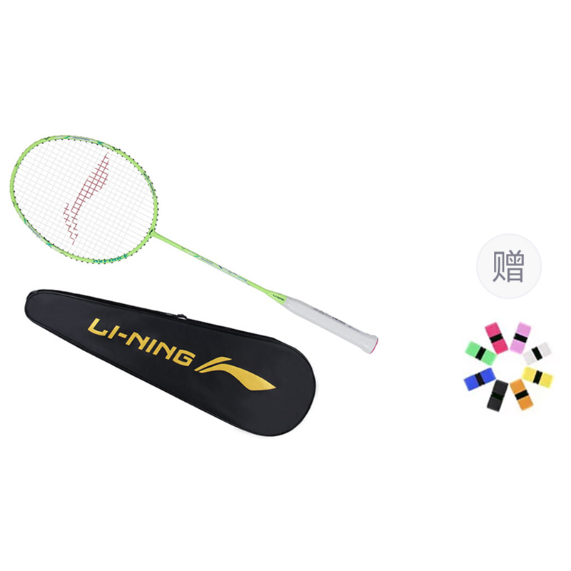 LiNing Thunder Super Light Mini Cannon Full Carbon Badminton Rackets Offensive Type Heavy Head, Stiff Shaft Entry level