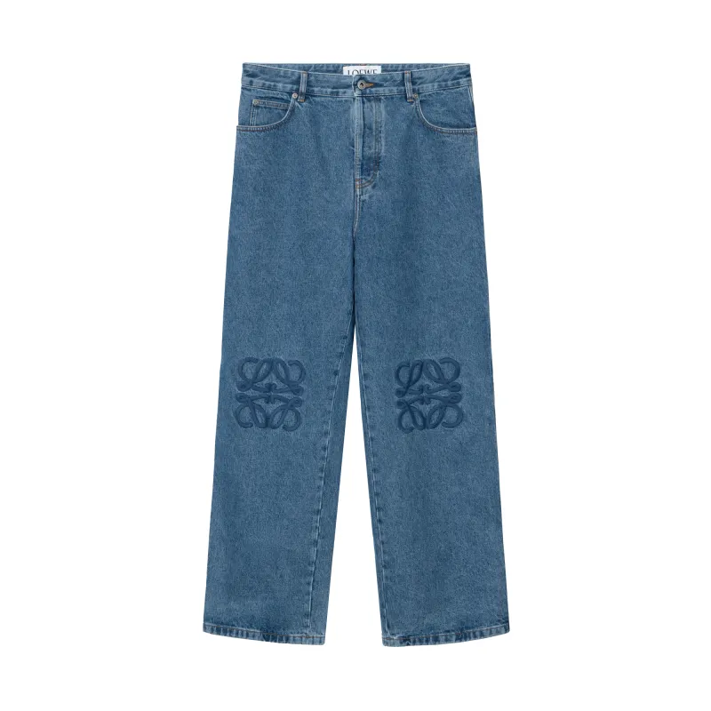 LOEWE Anagram Embroidered Baggy Jeans