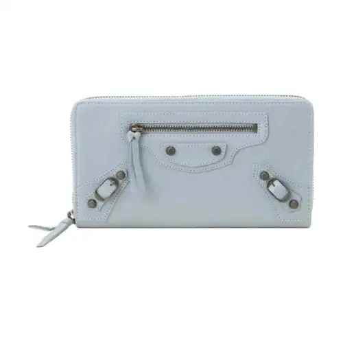 Balenciaga Lambskin Wallet Women's Blue