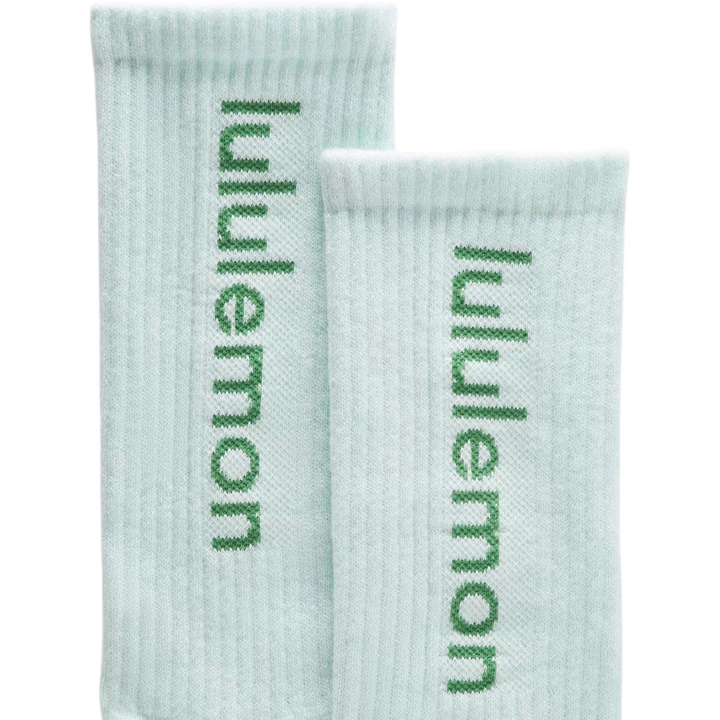 Lululemon SS25 Crew Socks Unisex 1 Pack Marine Blue/Green Grape