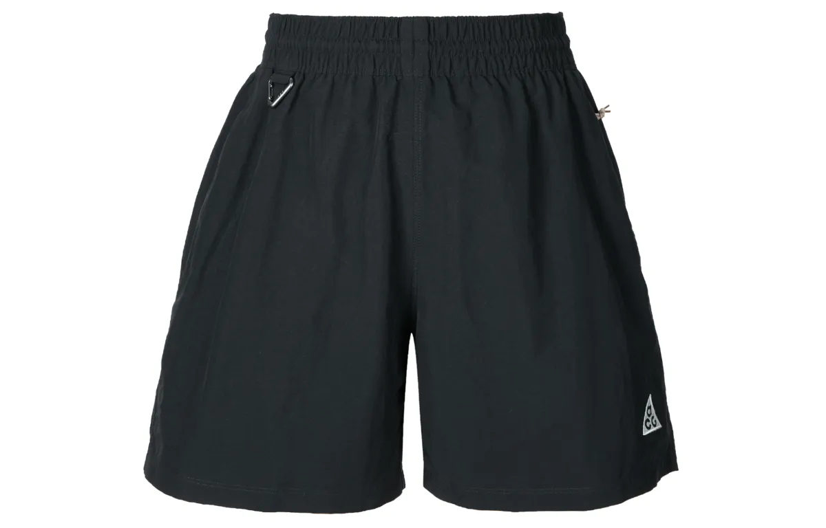 Nike ACG Women'ss Logo Embroidered Straight-Leg Shorts Black