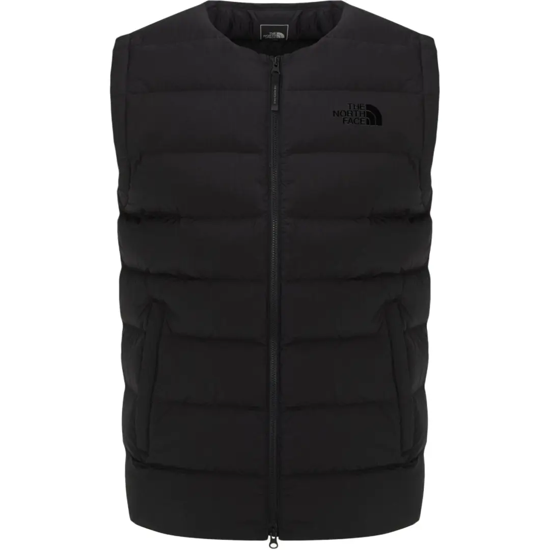 THE NORTH FACE Down Vests Men's Black Crew Neck Moderate Other