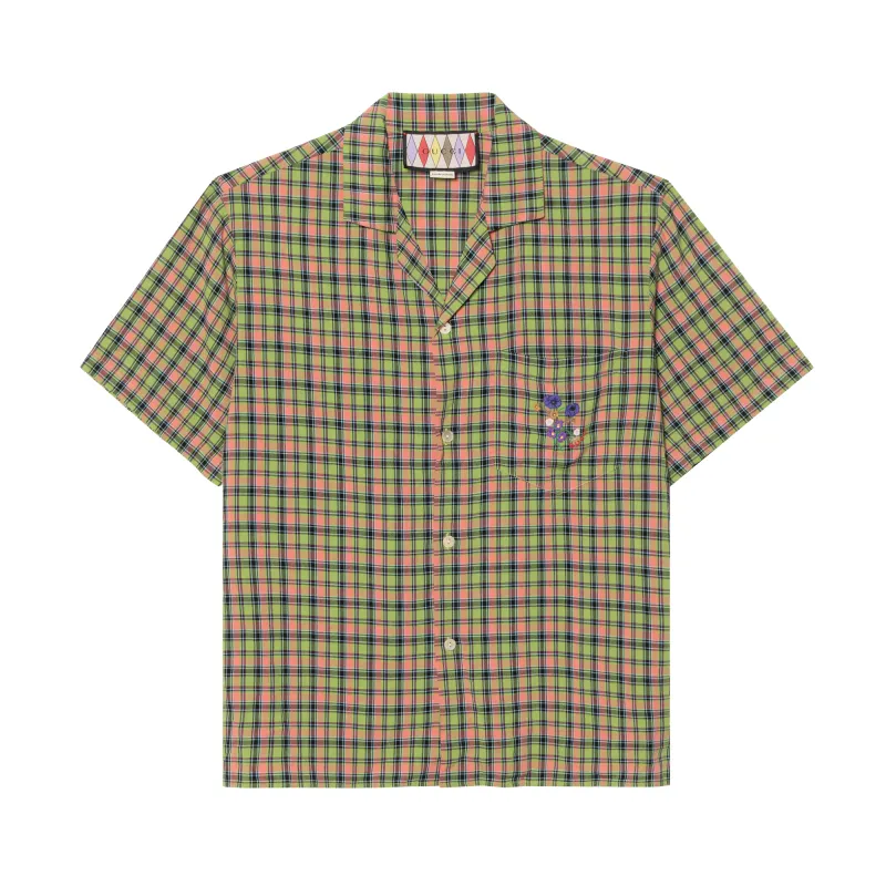 GUCCI Shirts Men's Multicolor Cuban Collar Moderate Shirt