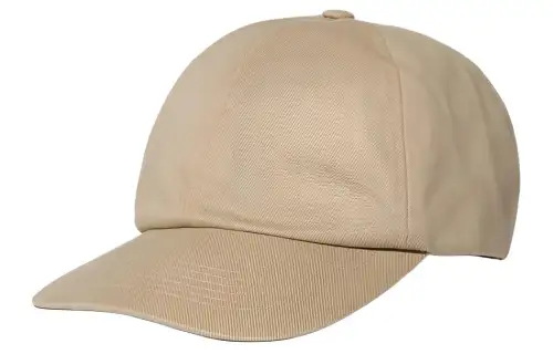 UNIQLO Cotton, Polyester, Cow Leather, Split Cow Leather Baseball Caps Unisex Beige