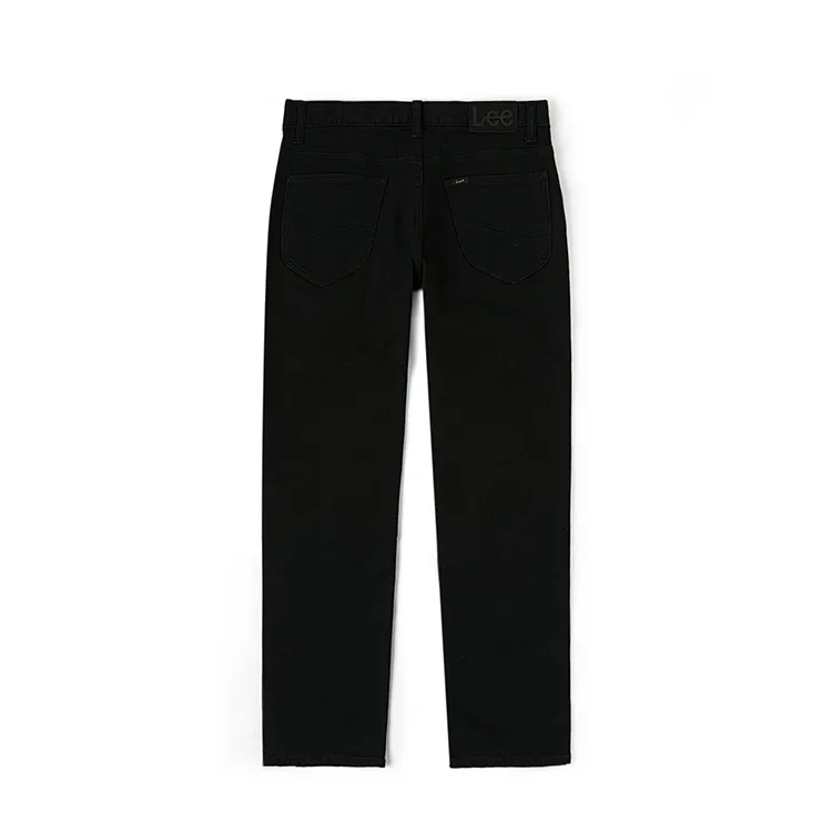 Lee Jeans Men's Black Thickened Straight Fit Pants